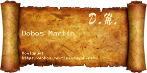 Dobos Martin névjegykártya